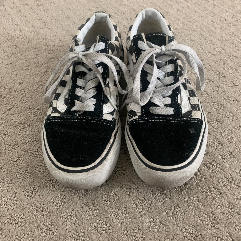 Womens platform checkered vans size 6.5